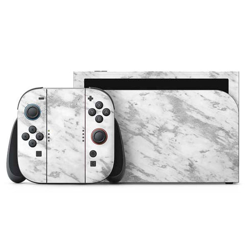 Silver Marble Nintendo Switch 2 (2025) with Joy-Con Skin